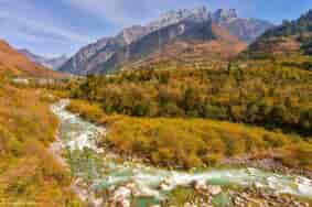 "Indian Army's Bailey bridge over the Teesta River at Chungthang, symbolizing connectivity revival for North Sikkim, fostering tourism opportunities