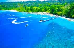 Elephant Beach Aerial View: Water Sports in Andaman & N8cobar