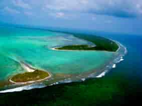 Lakshadweep Places to Visit: Minicoy Island Aerial View with the Viringili Islet